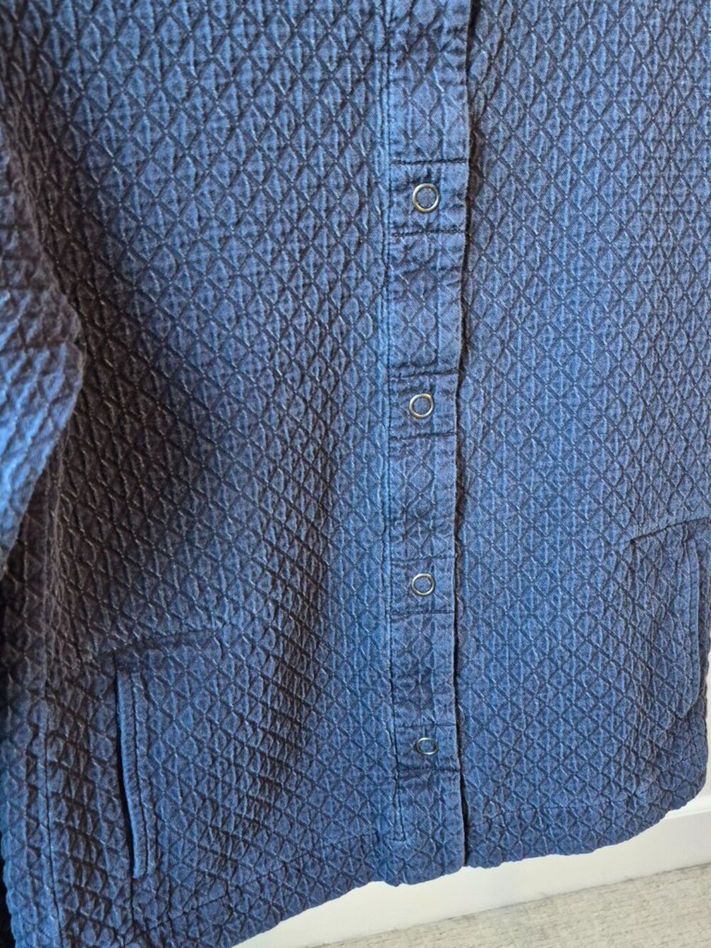Pure Jill Indigo Quilted Snap Jacket XS - Picture 4 of 8